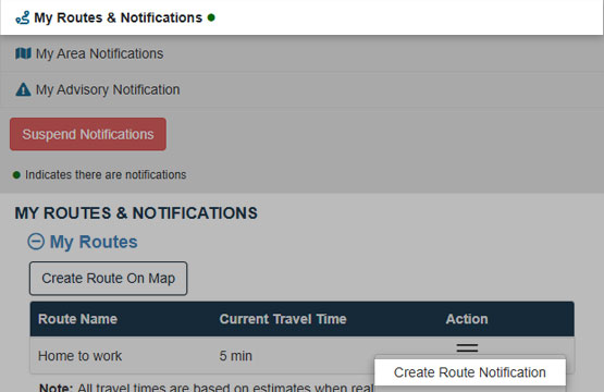 Creating an Alert for your Route
